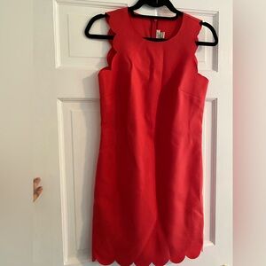 NWT J. Crew Scalloped Coral Shift Dress size 00